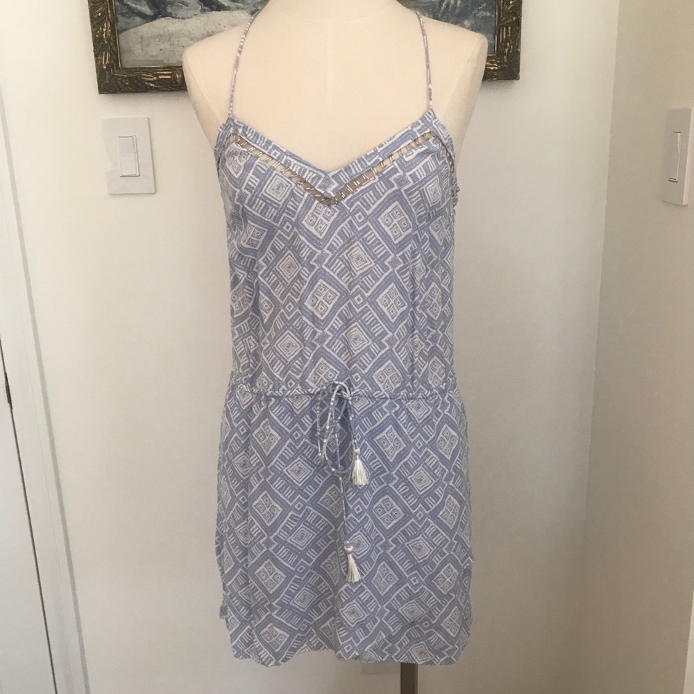 SAYLOR Blue Geometric Mini Dress